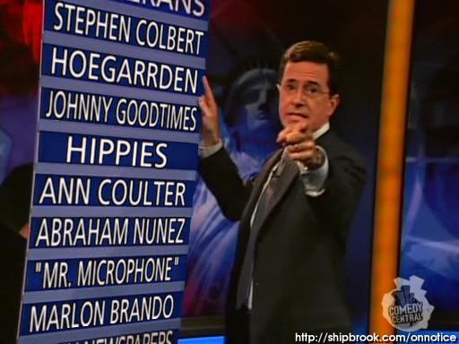 Stephen Colbert is ON NOTICE